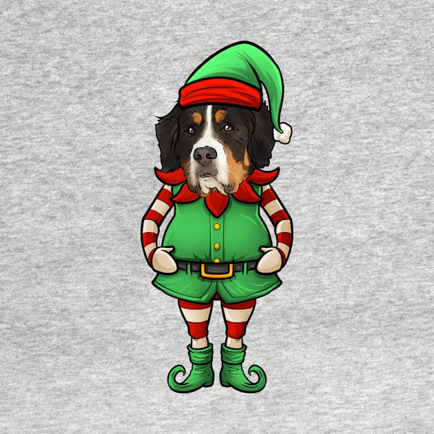 Bernese Mountain Dog Christmas Elf by whyitsme